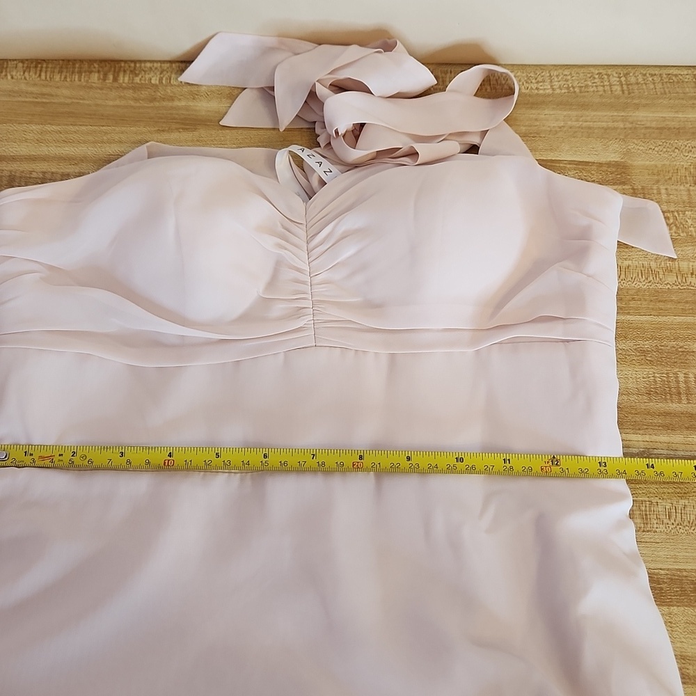 NWT AZAZIE LIZET Alabaster A-Line Sweetheart Neckline Chiffon Dress, size A4 - Picture 8 of 16